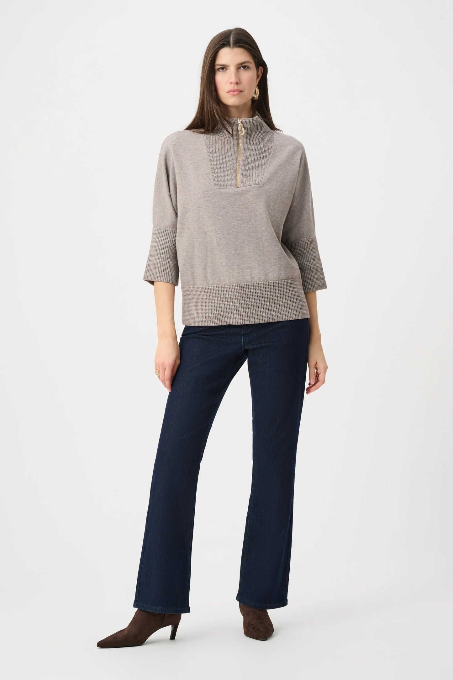 Joseph Ribkoff - Brushed Viscose And Nylon Funnel-Neck Sweater