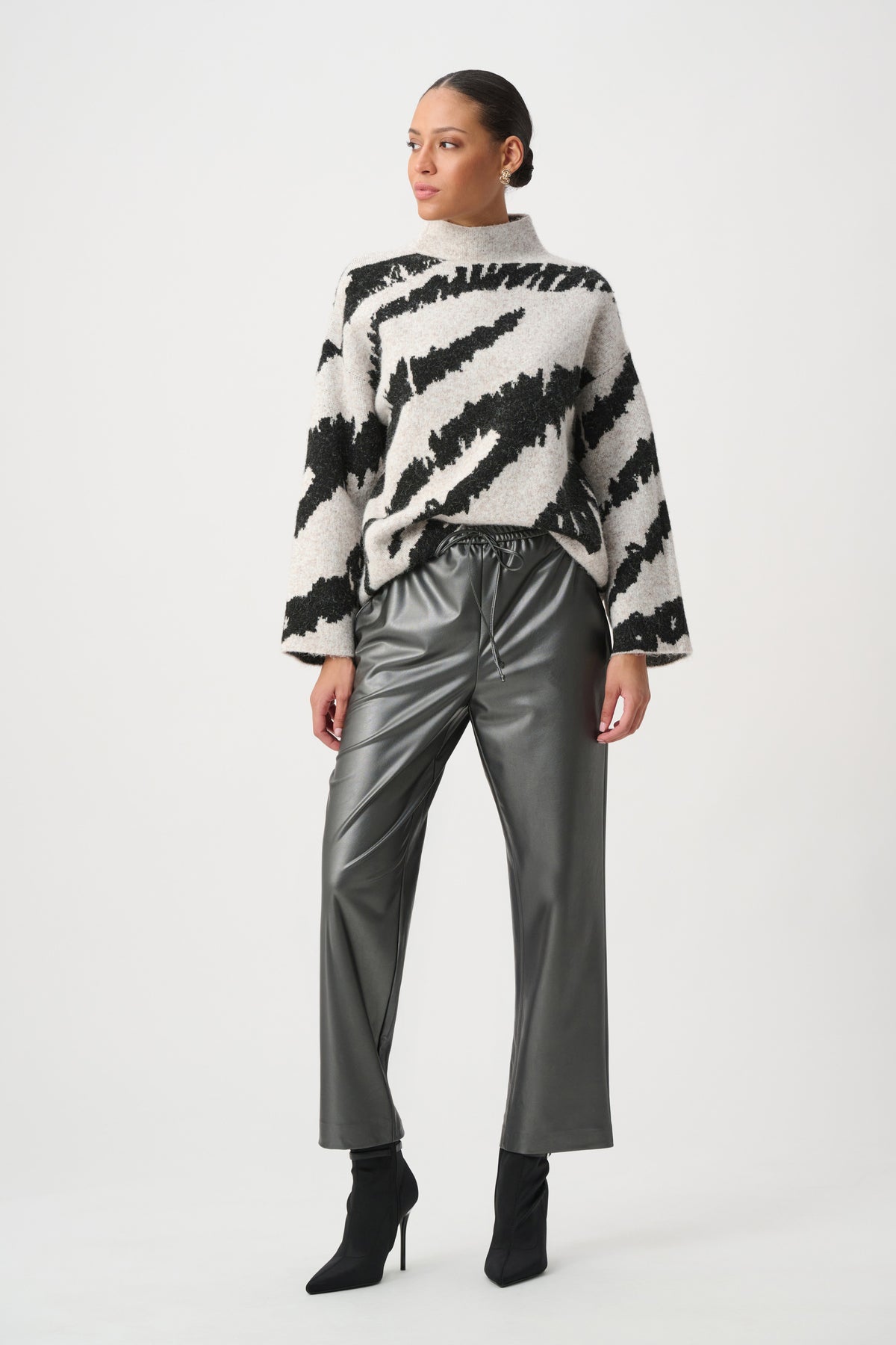 Joseph Ribkoff - Leatherette Drawstring Pants