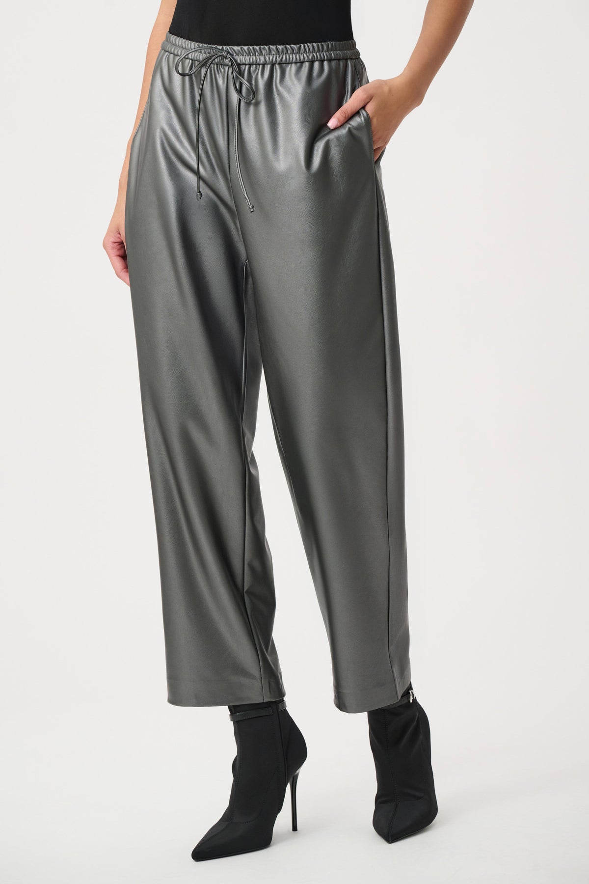 Joseph Ribkoff - Leatherette Drawstring Pants