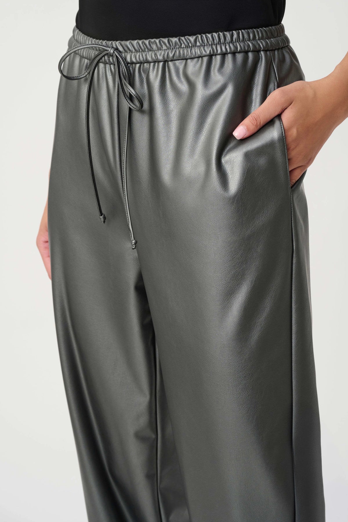 Joseph Ribkoff - Leatherette Drawstring Pants
