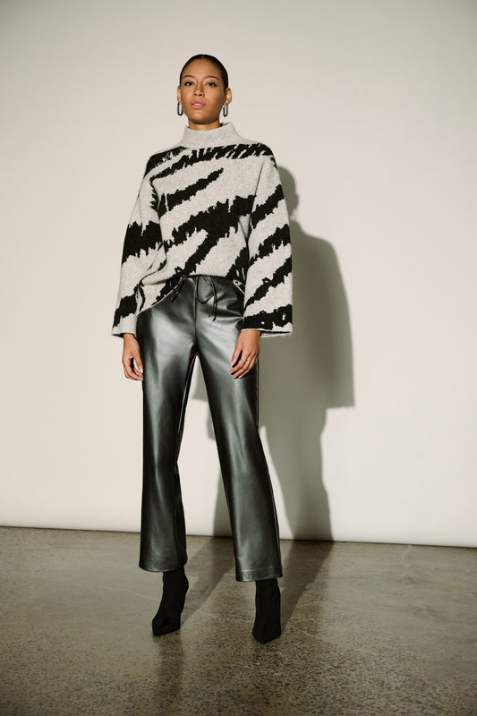 Joseph Ribkoff - Leatherette Drawstring Pants