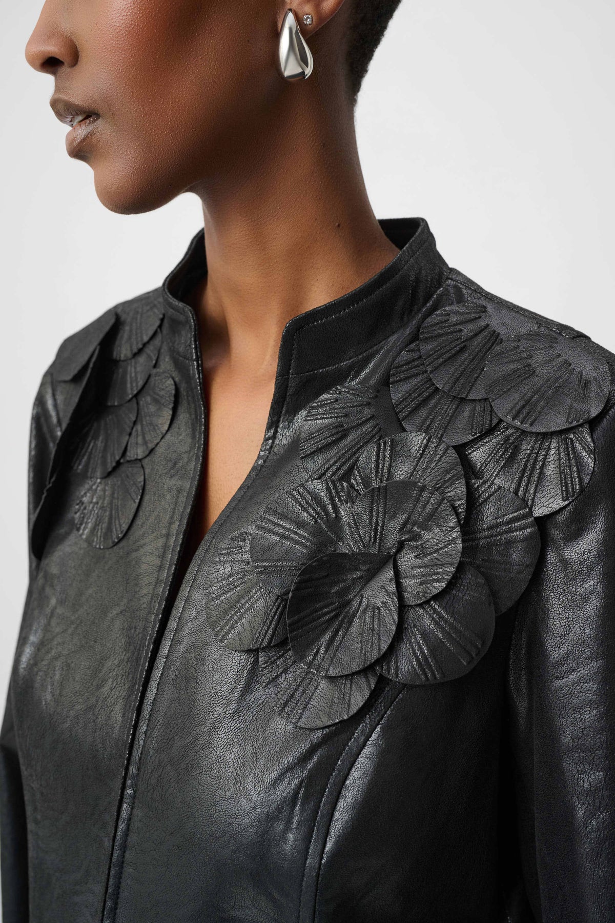 Joseph Ribkoff -Embellished Foiled Suede Jacket