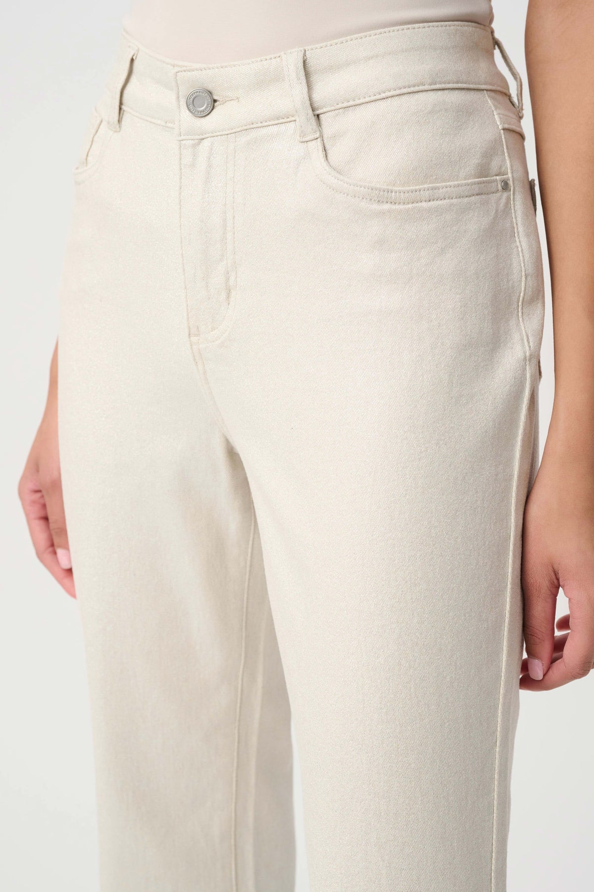 Joseph Ribkoff -Classic Straight Leg Metallic Jeans