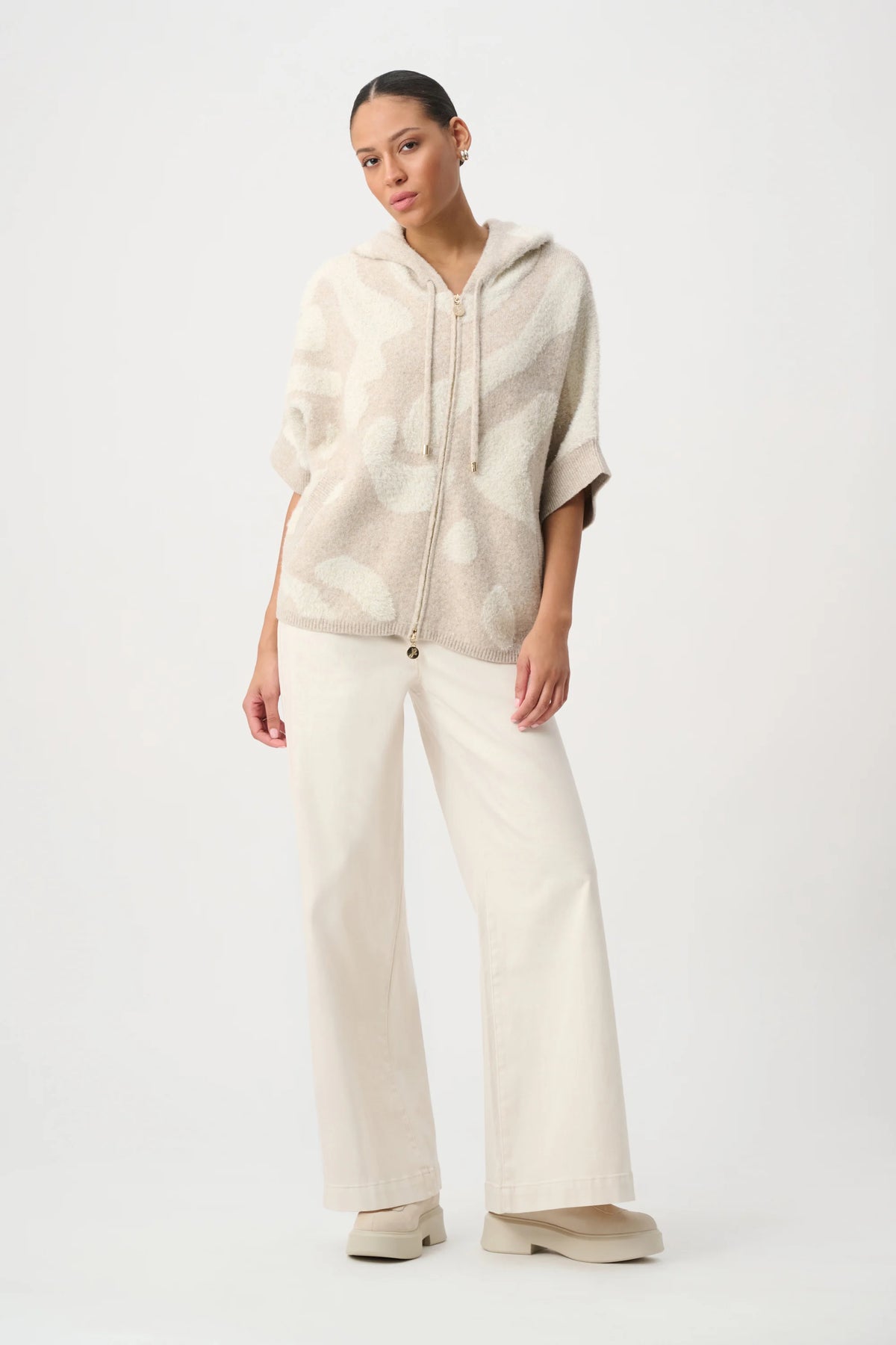 Joseph Ribkoff - Hooded Animal Print Sweater