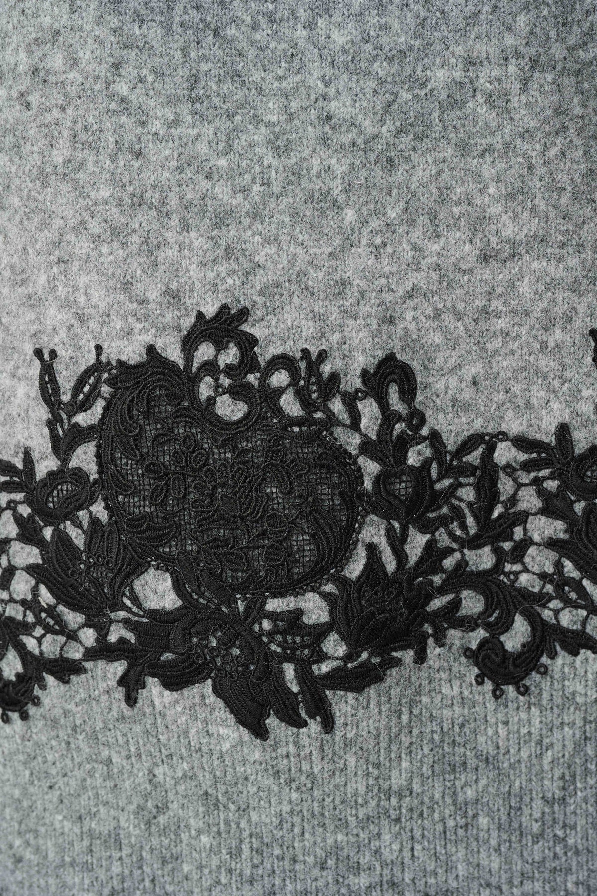 Joseph Ribkoff - Lace Applique Mock Neck Sweater