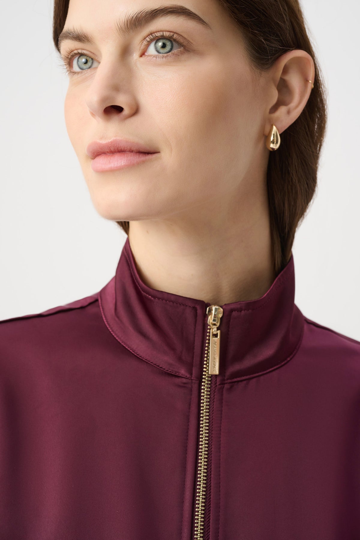Joseph Ribkoff - Satin Puff Sleeve Utility Jacket