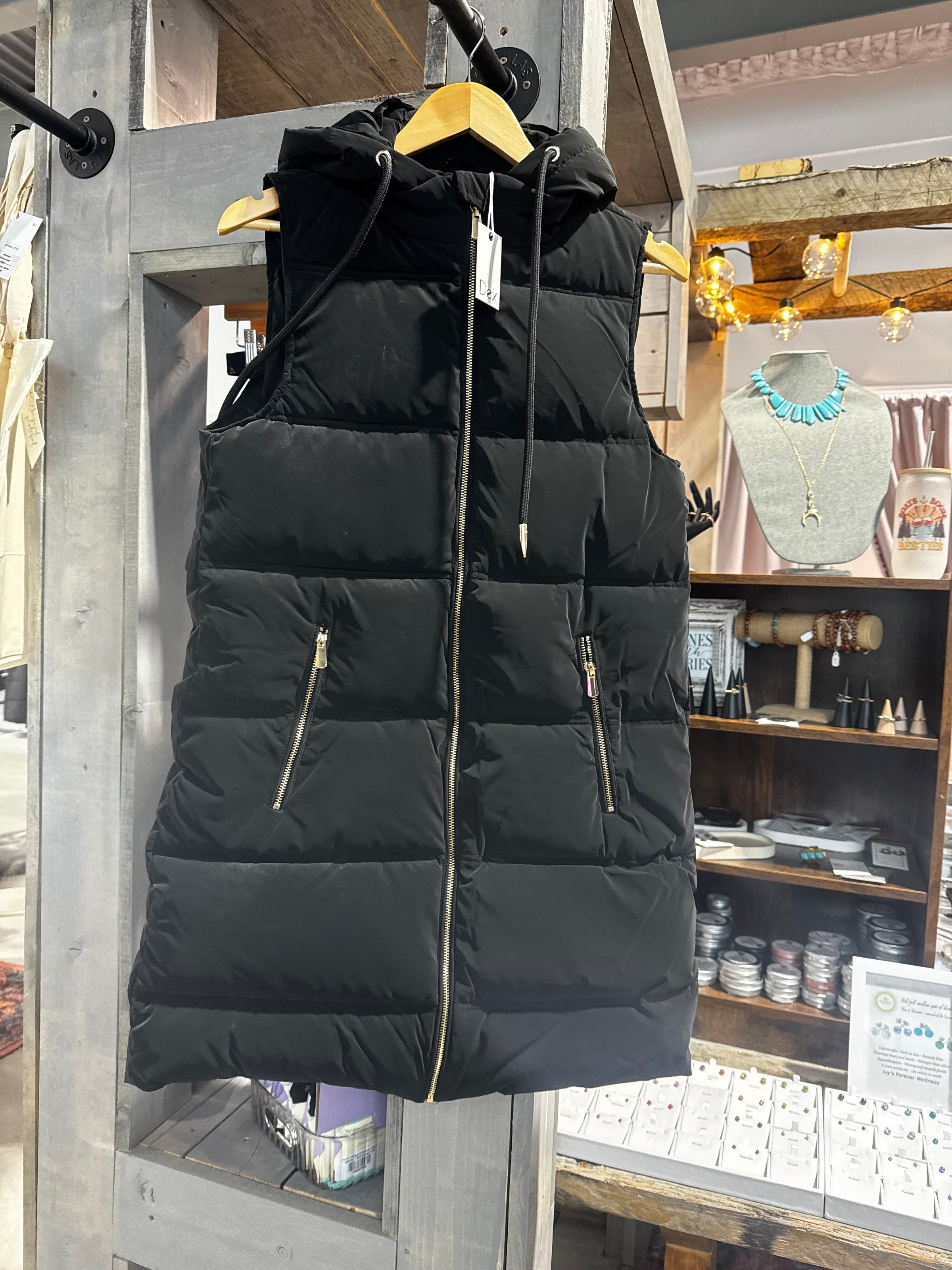 DEX-Hooded Puffer Vest
