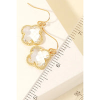 Clover Rhinestone Charm Earring