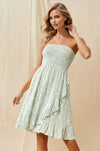 Miley Smocked Ruffle Tube Dress