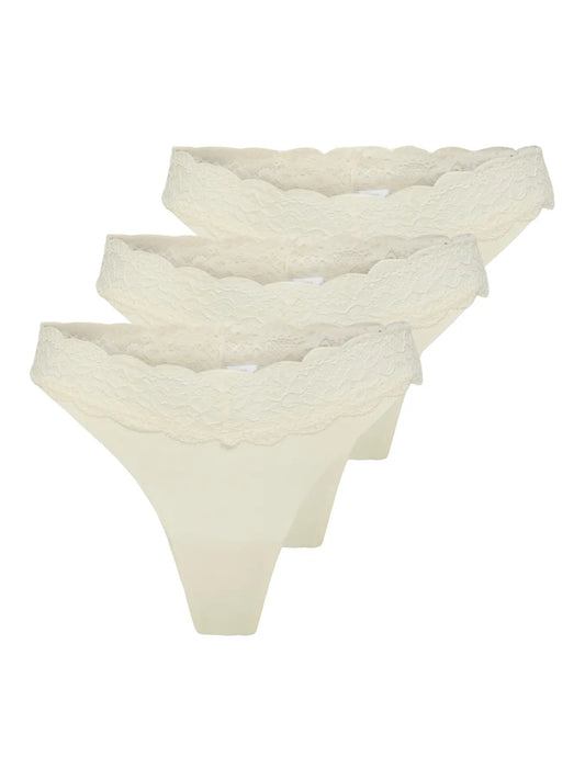 Only Chloe Lace Thong 3 pack