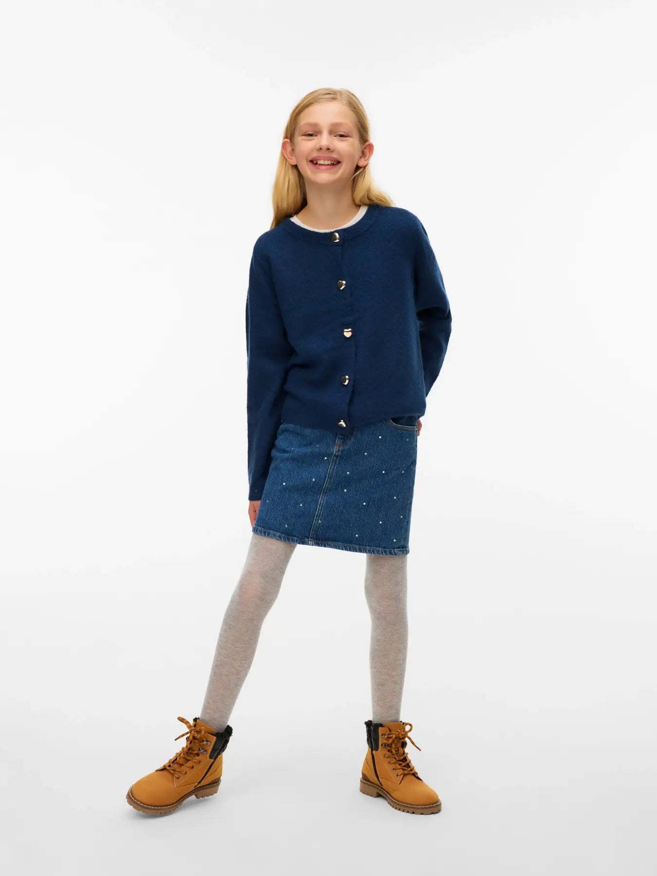 Vero Girl - Fiona Short Button Cardigan