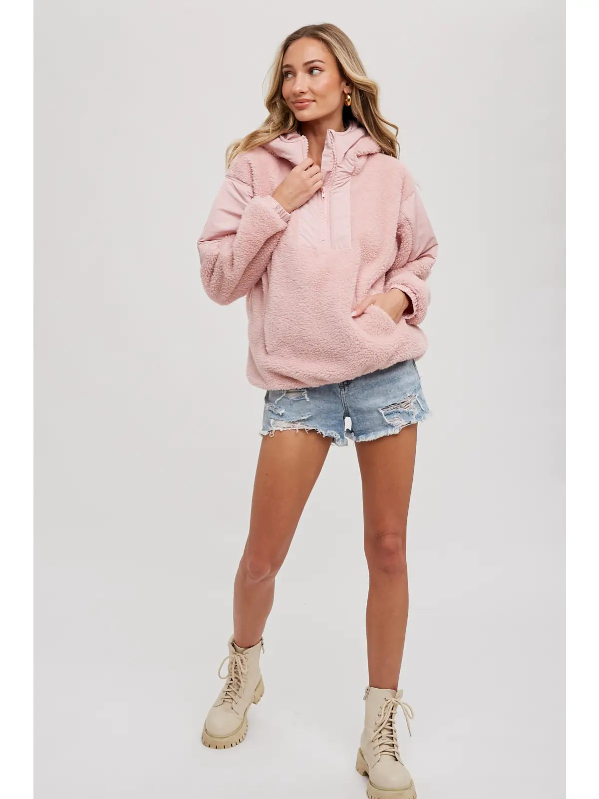 Shearling 2025 hoodie womens