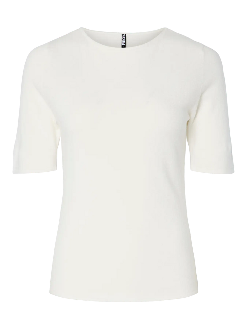 Pieces- Corina Short Sleeve Boatneck Knit Sweater
