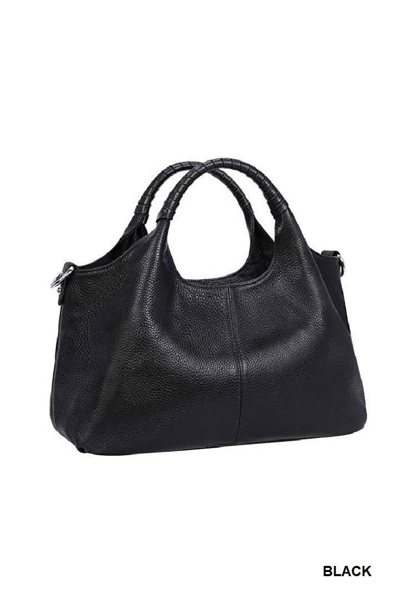 Genuine Vegan Leather Hobo Tote Bag