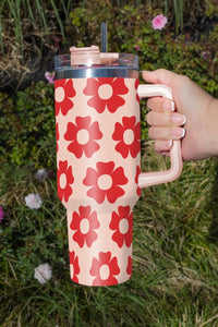 Pumpkin Floral Stainless Steel Cup