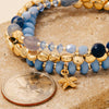 Pebble Stone Beaded Bracelet Set 3pc