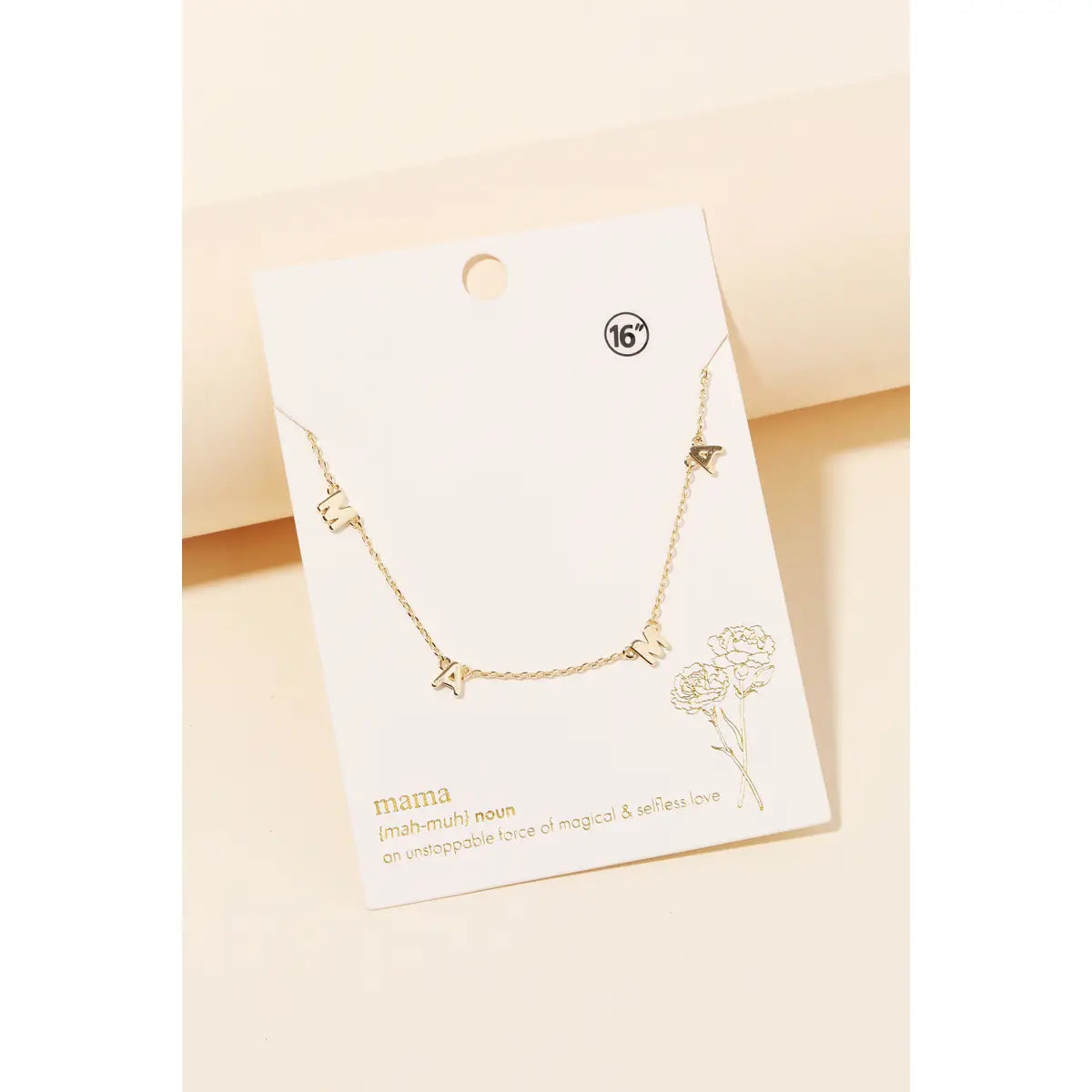 Dainty mama necklace on sale