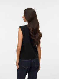 Vero Moda - Gold O-Neck Button Vest