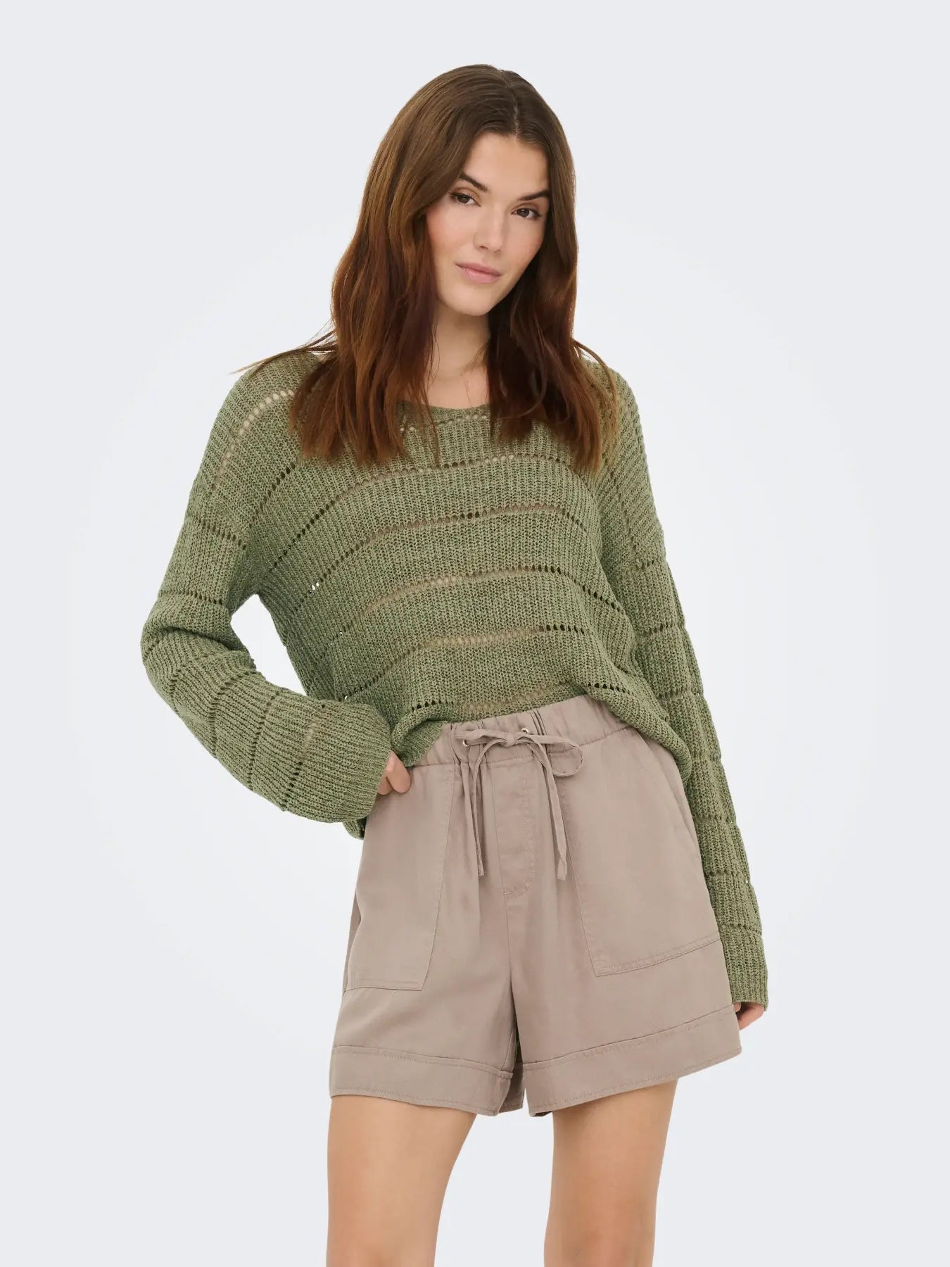 Only- Pamela V-Neck Pullover Top