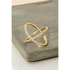 Delicate X Rhinestone Ring