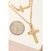 Double Cross Chain Layer Necklace