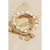 Coin and Tassel Charm Mixed Beaded Bracelet Set
