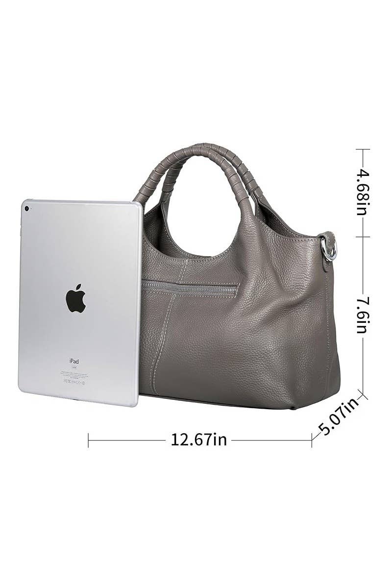 Genuine Vegan Leather Hobo Tote Bag