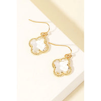 Clover Rhinestone Charm Earring