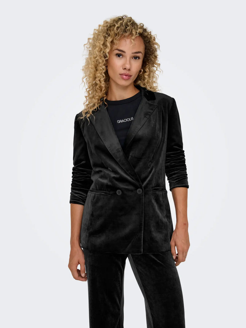 Only Astrid Elsy Fit Velvet Blazer