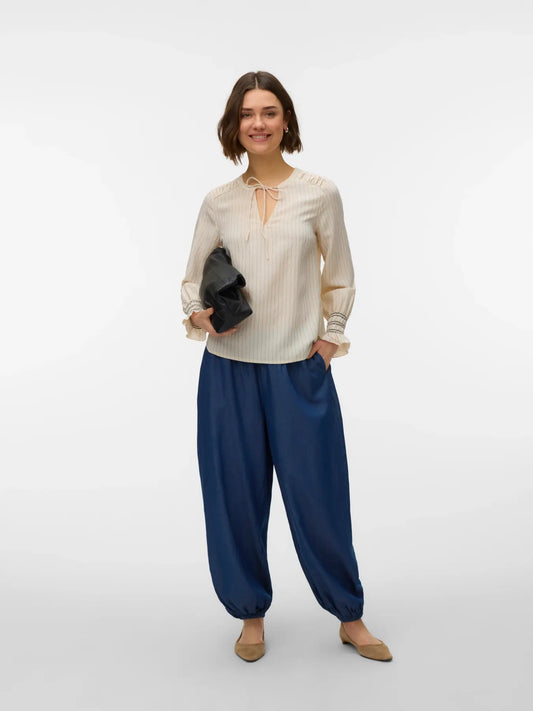 Vero Moda - Millie Tie- Neck Blouse