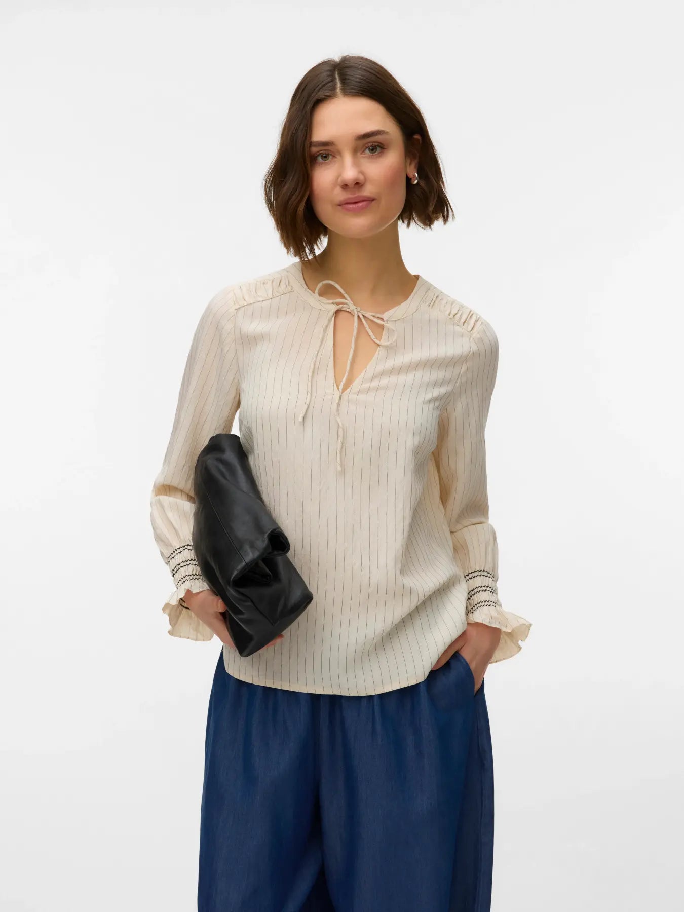Vero Moda - Millie Tie- Neck Blouse