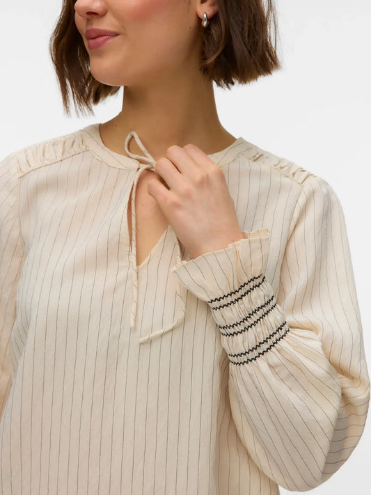 Vero Moda - Millie Tie- Neck Blouse