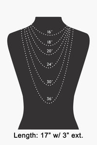 Pearl Cross And Gem Charms Chain Necklace