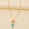 Studded Cross Necklace