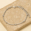 Double Row Ball Bead and Chain Bracelet