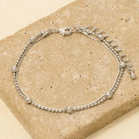 Double Row Ball Bead and Chain Bracelet