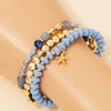 Pebble Stone Beaded Bracelet Set 3pc