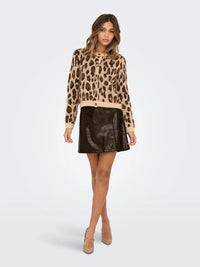 Only Everle High Waist Faux Leather Skirt