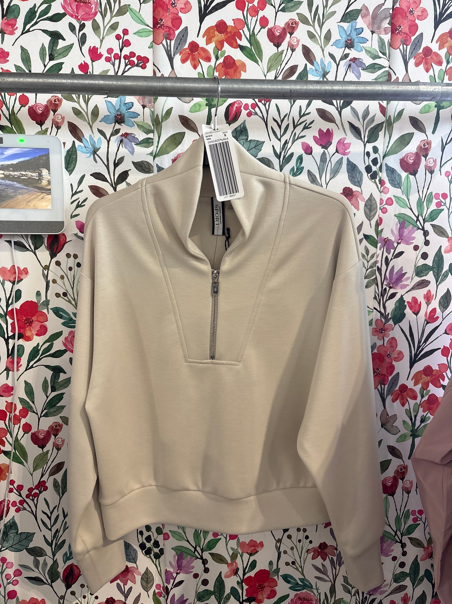 Joseph Ribkoff -Scuba Jersey Boxy Sweatshirt With High Collar