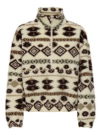 Only Janne Aztec Teddy 1/4 Zip Sweatshirt