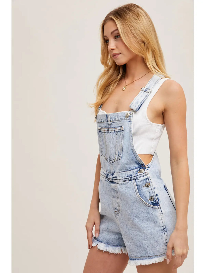 Frieda Fringe Overall Denim Short