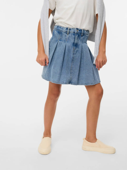 Vero Girl - Danni  Denim Pleat Skirt