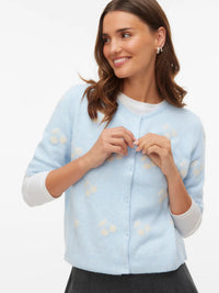 Vero Moda - Doffy Intarsia 2/4 O-Neck Cardigan