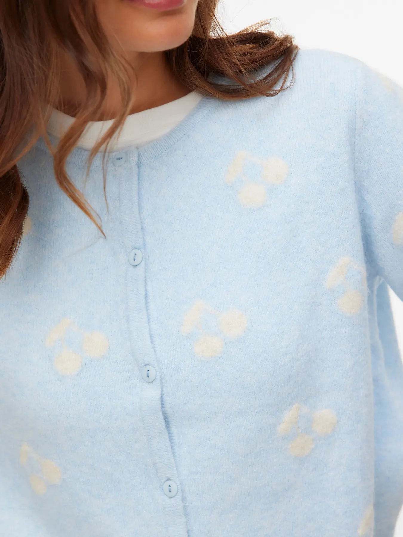 Vero Moda - Doffy Intarsia 2/4 O-Neck Cardigan