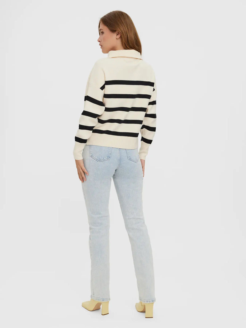 Vero Moda Saba 1/4 Zip High Neck Sweater