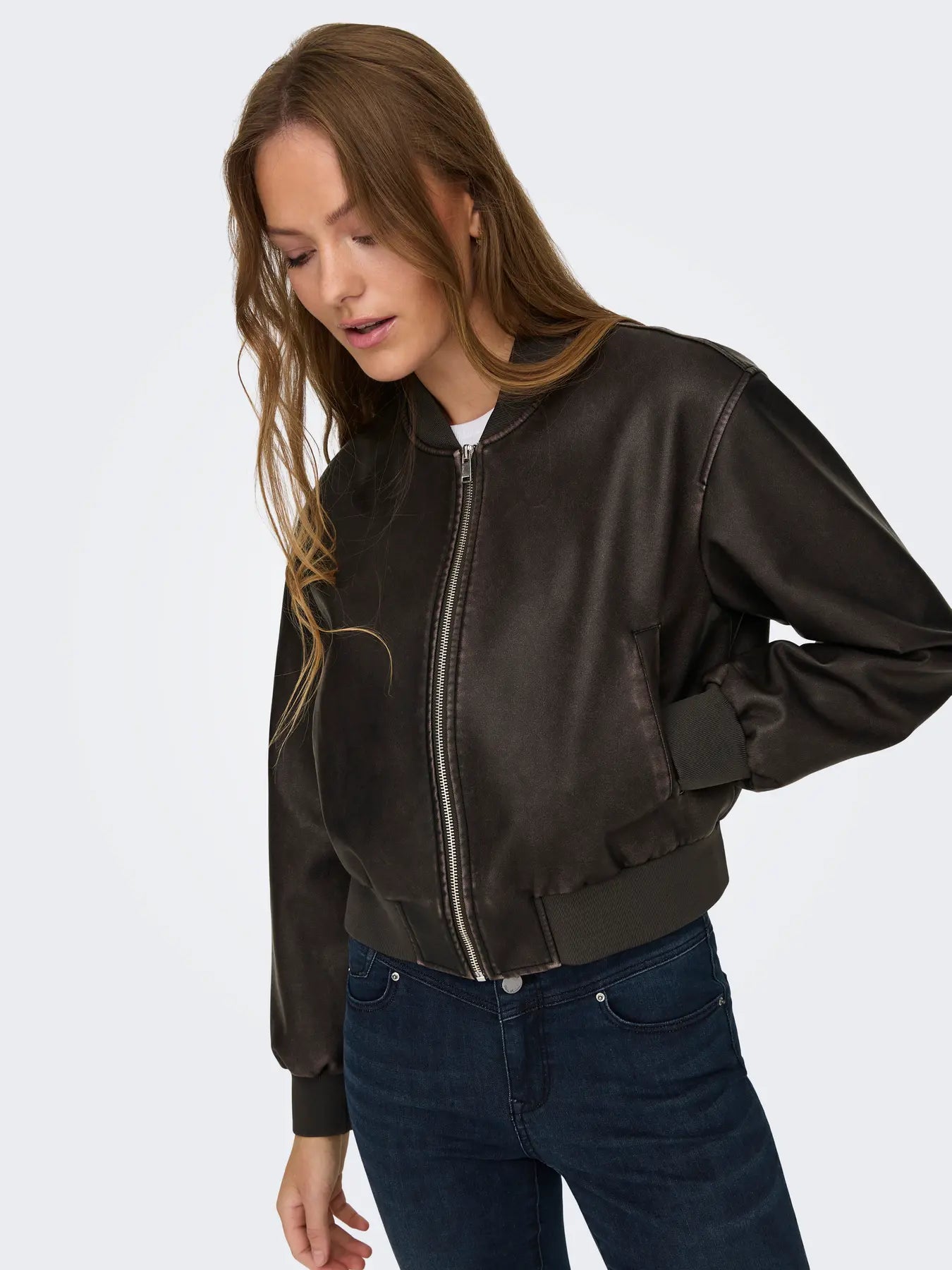 Only - Jane Faux Leather Jacket