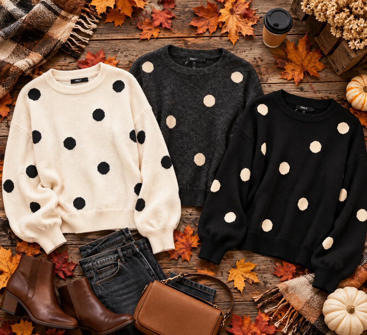 Only- Rica Polka Dot Sweater