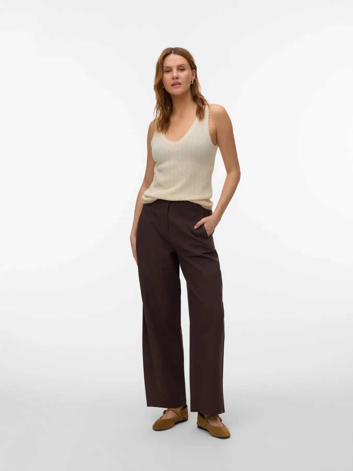 Vero Moda - NewLex Pointelle V-Neck Tank Top