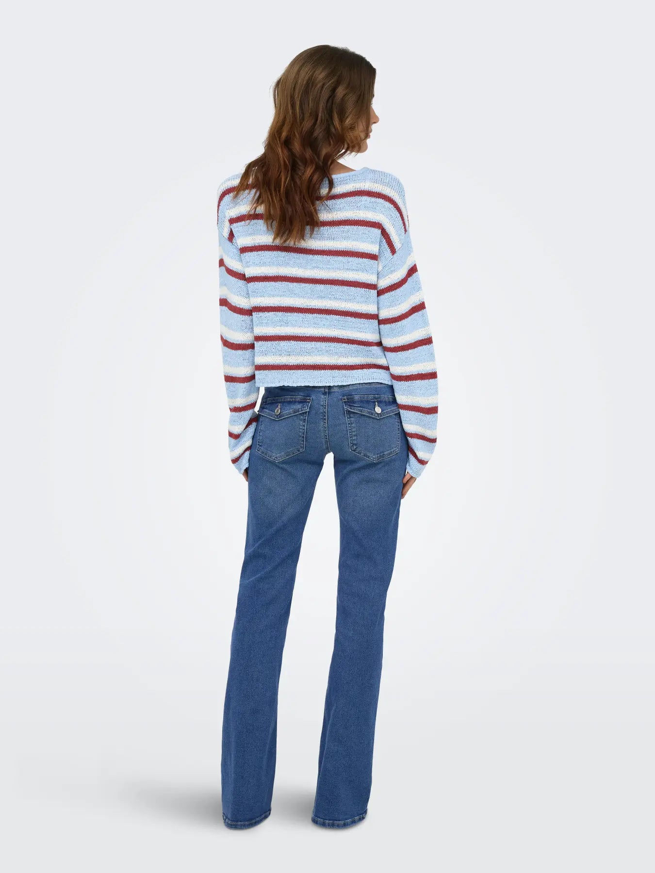 Only- Sky Stripe Lightweight Sweater