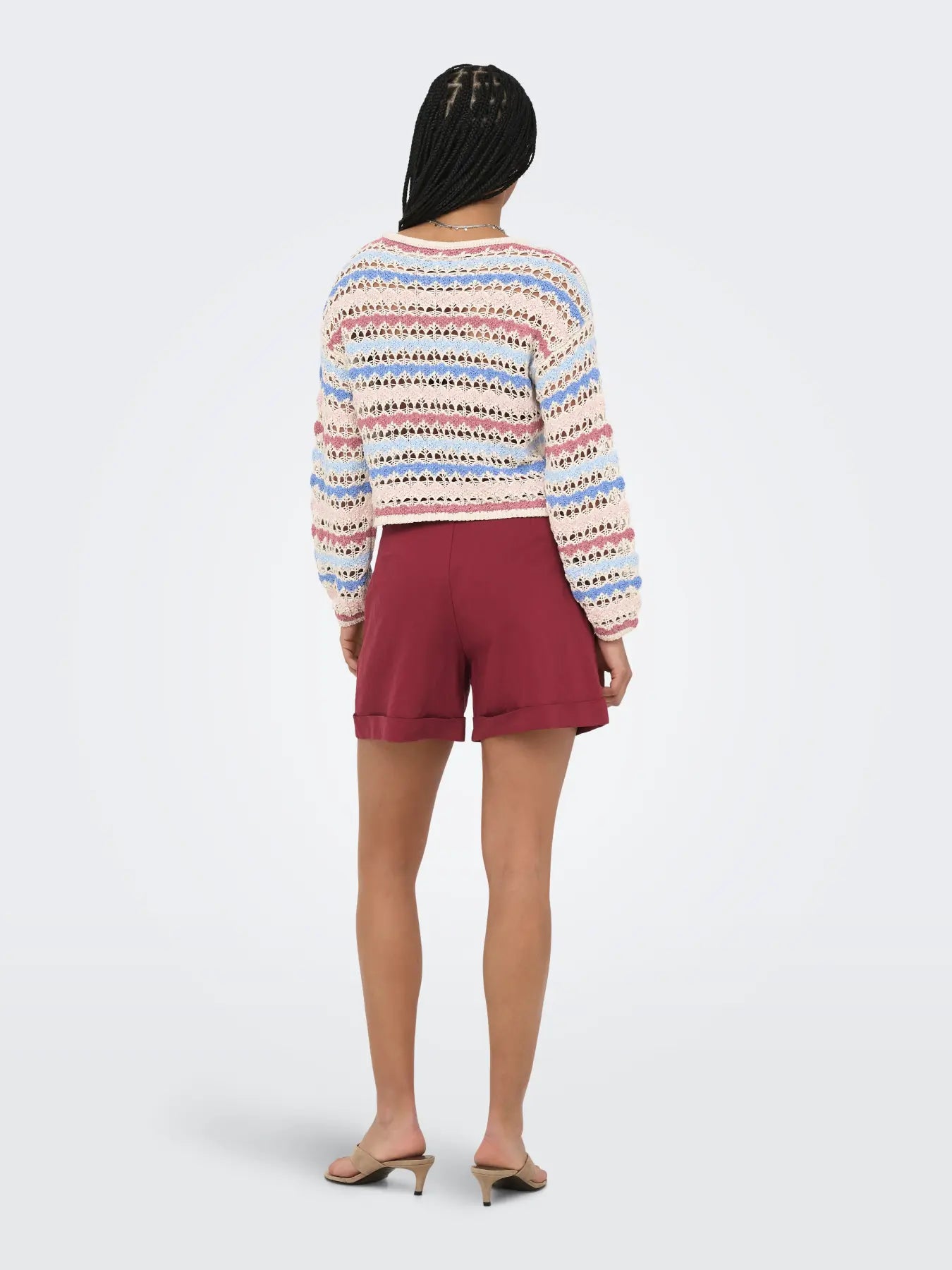 Only-  Coastal Breeze Open-Knit Sweater
